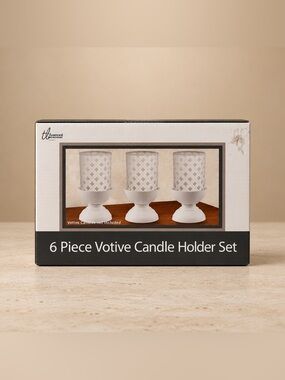 True Living Essentials 6 Piece Votive Candle Holder Set